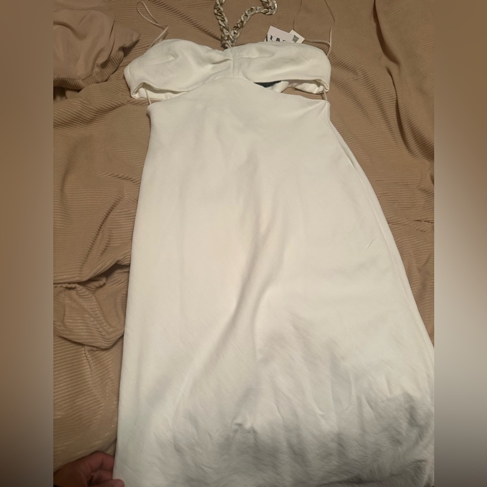 Zara Strapless Cream Dress